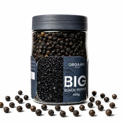 Big Washable Black Pepper 400g | Organic Kerala Premium Black Pepper | 14mm Bold Grade