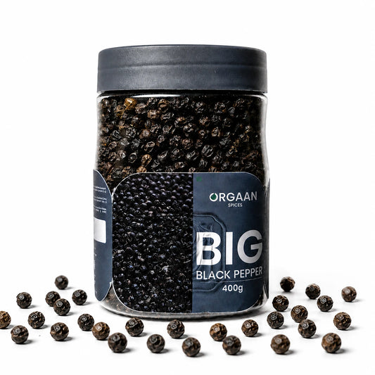 Big Washable Black Pepper 400g | Organic Kerala Premium Black Pepper | 14mm Bold Grade
